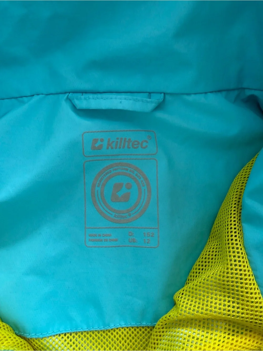 Killtec Children's Two-Tone Aqua & Teal Waterproof Rain Jacket with Hood